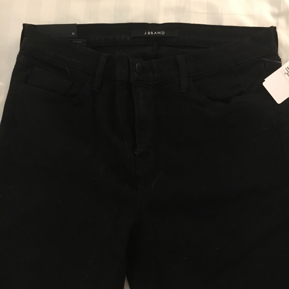 NWT J brand black skinny leg mid-rise jeans